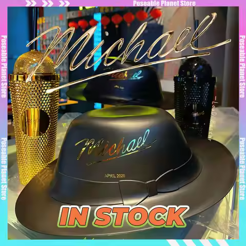 Genuine Michael Jackson Superstar Road Movie Peripherals Microphone Cup Water Bottle Hat Shaped Popc