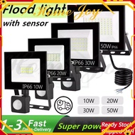 ✌Ready Stock✌10W 20W 50W PIR Motion Sensor LED Flood Light IP65 Waterproof Spotlight FloodLight Outd