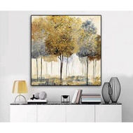 Forest wall art canvas painting 60 x 60 cm