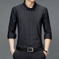 Erdos City Long-Sleeved Striped Shirt - Business Casual Fit