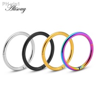 316L Stainless Hinged Segment Ring 16g 14g Nose Lip Nipple Septum Cartilage Nipple Tragus Clicker Captive Body Piercing Jewelry