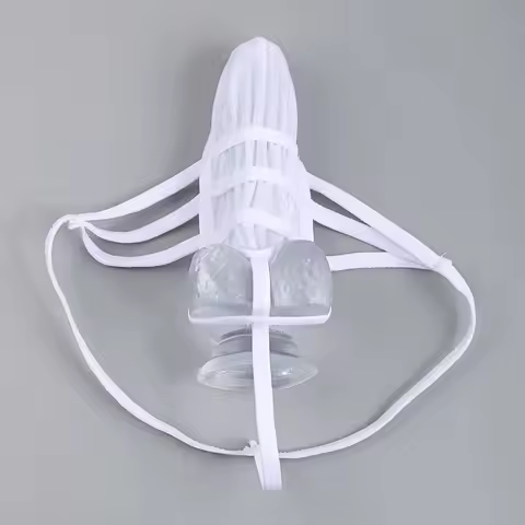 Men's Exotic Sheer Thong Underwear with Adjustable String Open Pouch JJ Cock Ring Bulge Lingerie for
