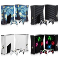 Carbon fiber Hot skin sticker Cover For Microsoft Xbox 360 Slim Decal Skin Console &amp; 2PCS Controle Skin Sticker