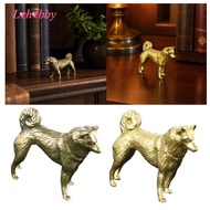 Lohobby Brass Dog Statue Dog Sculpture Home Decoration Handcrafted Housewarming Gift Ornaments for F
