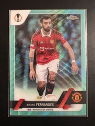 2023 Topps Chrome UEFA Europa League Manchester United Bruno Fernandes 限量足球卡 (限/199）