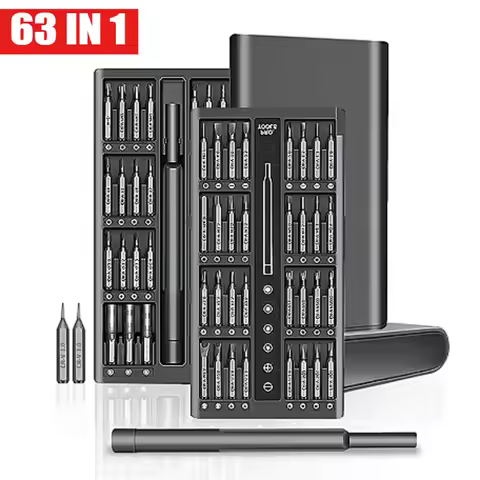 63 in 1 Precision Screwdriver Set Home Hand Repair Tool Kit Magnetic Phillips Drill Bits for iPhone 