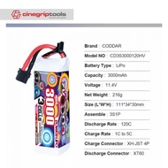 CODDAR LiHV 3S 3000MAH 11.4V 120C LiPo Battery XT60 - CD3S3000120HV