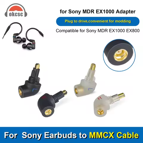 OKCSC MMCX Cable Connected to for Sony MDR EX1000 EX800 MDR7550 EX600 Earbuds Connector in Curved Sh