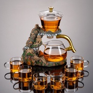 Glass Semi-Automatic Tea Set Lazy Household Induction Teapot Magnetic Brewing Tea Handy Tool Kung Fu