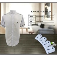 pendek Premium Baju Putih lengan Koko wafa Al