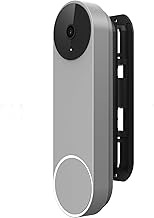 Doorbell holder for Google Nest doorbell, anti-theft protection, mount without drilling, holder for Google Nest, cover does not block doorbell (black), MT02