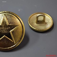 Five-pointed Star Button Gold High-End New Style Button Round Epaulette Shirt Metal Button