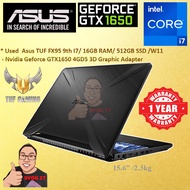 #1317 * Used Gaming ASUS TUF FX95 FX95G Gaming Laptop 9TH Gen Intel i7/ i5, Nvdia GTX 1650 , 16GB D