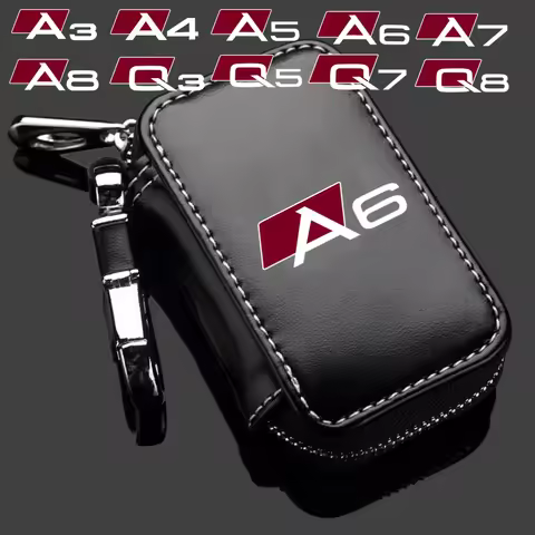 Leather Car Key Case Key Full Cover for Audi A3 8P 8V A4 B8 B6 B7 B9 B5 A6 C6 C7 C5 Q5 A5 Q7 A1 A7 A