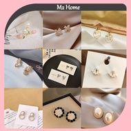 24 Styles Optional Earrings High-Quality Pearl Zircon Earrings Female French Niche Silver Needle Ear