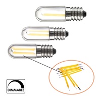 Mini E14 E12 220V LED Fridge Freezer Filament Light COB Dimmable Bulbs 1W 2W 4W Lamp Warm / Cold White Lamps Lighting