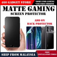 [Gaming+Back] Xiaomi Redmi Note 10 10s/Note 10 Pro/Note 10 Lite/Note 10 5G Matte Clear Screen Protector Pelindung Skrin