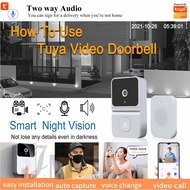 Tuya Wireless Doorbell WiFi Outdoor HD Camera Security Door Bell Night Vision Video Intercom Voice Change For Home Monit