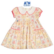 Đầm bé gái họa tiết Mèo Điệu Hồng Cotton - AICDBGS677QC - AIN Closet