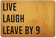 Funny Welcome Door Mats Decorative Area Rugs for Front Porch Decor Live Laugh Leave by 9 Go Away Per
