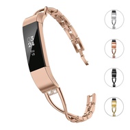 Bling Straps Compatible with Fitbit Alta and Fitbit Alta HR, Women Stainless Steel Replacement Band Jewelry Bracelet Bangle Wristband for Fitbit Alta/Alta HR