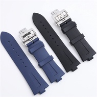 Suitable for vc Convex Rubber Watch Strap Male Vertical Horizontal Four Seas 47040/47450 Silicone Ta