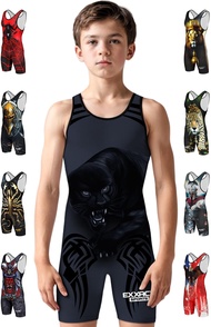 Exxact Sports Sublimated Wrestling Singlet for MMA, Powerlifting Singlet Youth Wrestling Singlet Men