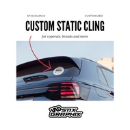 [Local Seller] Custom Static Cling windshield sticker decal for car motobike