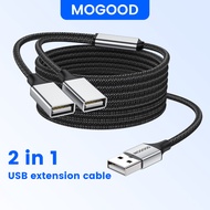 USB Splitter, Dual USB Extension Cable, USB Y Splitter USB Power Splitter Double USB Adapter Charger