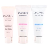 日本Kose Decorte Sun Shelter UV+Tone Up CC Cream+Flawless Rich Glow Primer防曬底霜 3支旅行裝