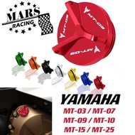 Motorcycle Accessories Oil Filler Cap Oil Plug Cover Laser Logo Engine Oil Cup Oil Cover For YAMAHA MT03 MT07 MT09 MT10 MT15 MT125 MT25 Tracer 900 gt 700 gt  2016 2017 2018 2019 2020 2021 2022