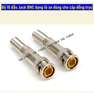 XO Set of 10 spring-shaped BNC Jacks for coaxial cables