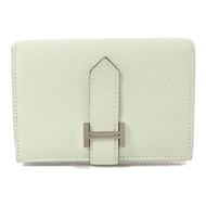 HERMES Chevre皮革Bearn Mini Wallet錢包Vert Peppermint