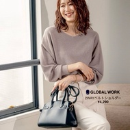 GLOBAL WORK 2WAY belt shoulder bag (Black)