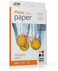 CLWPG2000205R - High Glossy ColorWay Photo Paper 5x7, 20sheets, 54lb 200gsm (PG2000205R)