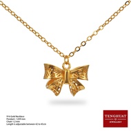 Teng Huat Jewellery 916 Gold Butterfly Bow Necklace