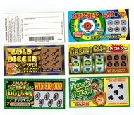 JA-RU Fake Lottery Ticket Scratch Tickets (5 Tickets / 1 Pack) Pranking Toys for Friend and Family S