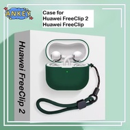 Case for Huawei FreeClip 2 / FreeClip Protective Case Nylon Lanyard Soft Cover Shells Washable Housi