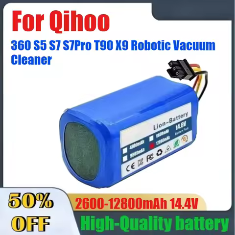 2600-12800mAh 14.4V Battery For Qihoo 360 S5 S7 S7Pro T90 X9 Robotic Vacuum Cleaner Replacement Batt