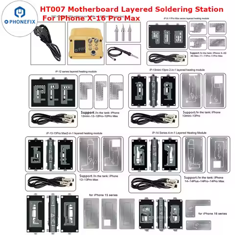 WL HT007 Motherboard Layered Soldering Station Set Preheating Desoldering Station for iPhone X 11 12