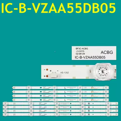 5set LED Backlight Strip For UN55TU7090G UN55NU7095G HRS_XM55T46_4X9_2W_MCPCB 14MM_V0 E47 IC-B-VZAA5