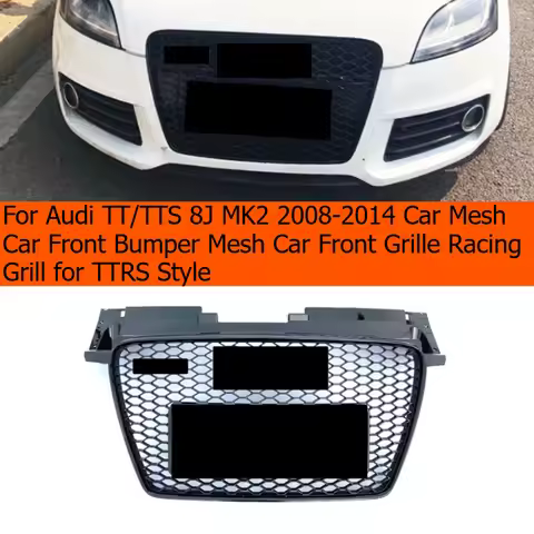 For Audi TT/TTS 8J MK2 2008-2014 Car Mesh Car Front Bumper Mesh Car Front Grille Racing Grill for TT