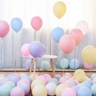 [100個] 10吋 加厚 馬卡龍 混色氣球 生日 週年 結婚 畢業 紀念 佈置