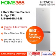 Hitachi 2 Door Bottom Freezer Fridge 330L R-B410P6MS-BSL