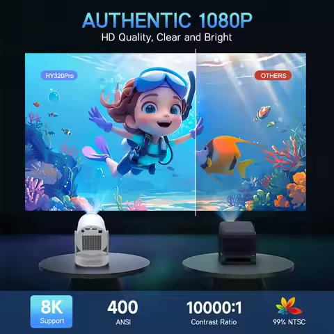 Magcubic HY320Pro-A Full HD Projector Android 14 Native 1080P 8K Projector Manual Focus Portable Hom