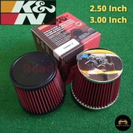 K&N 2.50 Inch 63MM 3 Inch 76MM Urethane Air Intake Filter - KN Big