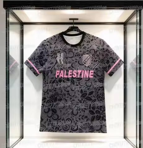 3D Printed Chilean Palestino Jersey 2425 A Rare Pink Football Team Shirt for Kids Quick-drying Breat