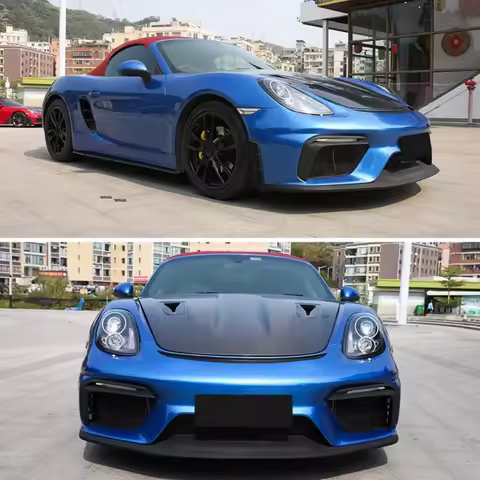 Front bumper Assembly for Porsche 981 cayman Boxster 2012-2015 modified GT4 GT4RS Style Front bar Bo