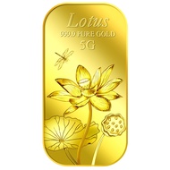 999.9 Pure Gold | 5g Lotus Pure Gold Bar