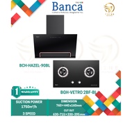 BANCA 90CM TOUCHLESS COOKER HOOD BCH-HAZEL-90BL ; BCH-DAHLIA-90BL COMBO PACKAGE WITH GAS HOB